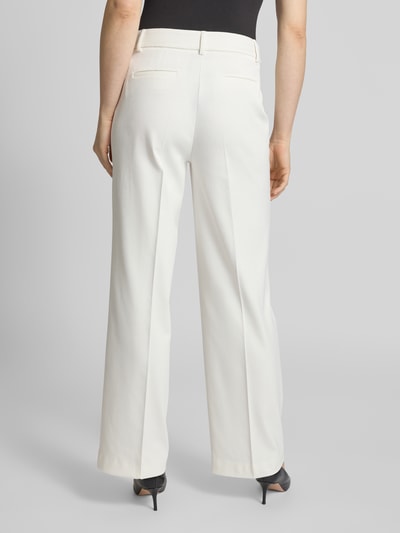 More & More Spodnie materiałowe z prostą nogawką i fakturowanym wzorem Złamany biały 5