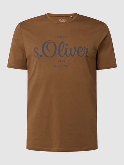 s.Oliver RED LABEL T-Shirt aus Baumwolle Mittelbraun 2