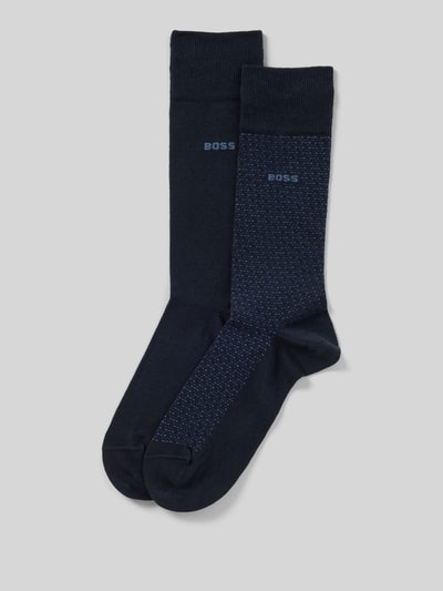 BOSS Socken mit Label-Print im 2er-Pack Marine 1