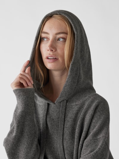 Roberto Collina Hoodie mit Strick-Optik Dunkelgrau meliert 3