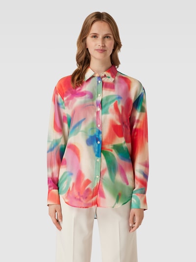 Gant Blouse met all-over print, model 'FLOWER' Felroze - 4