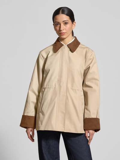 YAS Parka mit Umlegekragen und Eingrifftaschen Modell 'ANCA' Beige 4