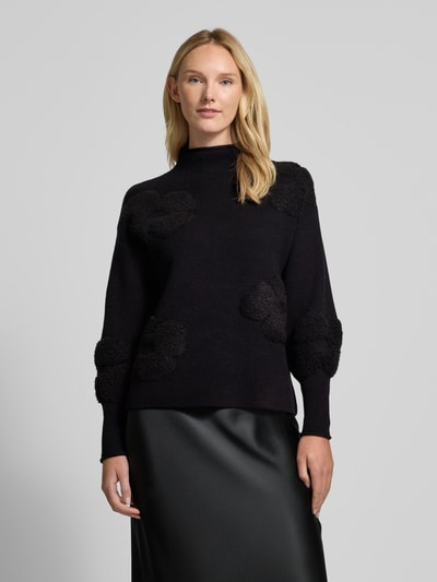 Zero Strickpullover mit Turtleneck Black 4