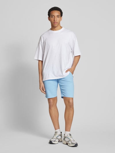 Blend Korte slim fit broek met tunnelkoord, model 'BLIZZARD' Lichtblauw - 1