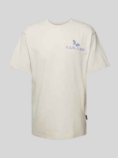KARL KANI T-Shirt mit Label-Print Modell 'Signature' Hellgrau 2