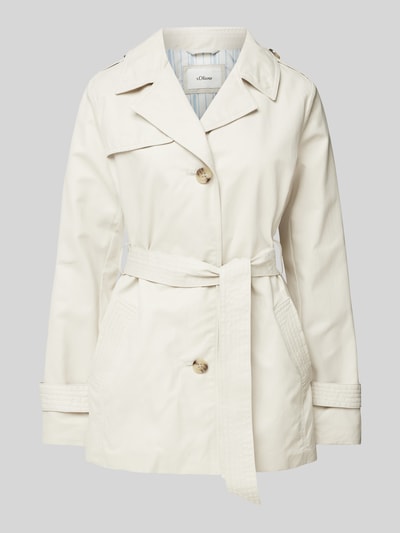 s.Oliver RED LABEL Kurzer Trenchcoat mit Bindegürtel Offwhite 2