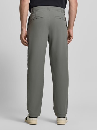 BOSS Orange Straight-Tapered Fit chino met tailleband met trekkoord model 'CHINO' Olijfgroen - 5
