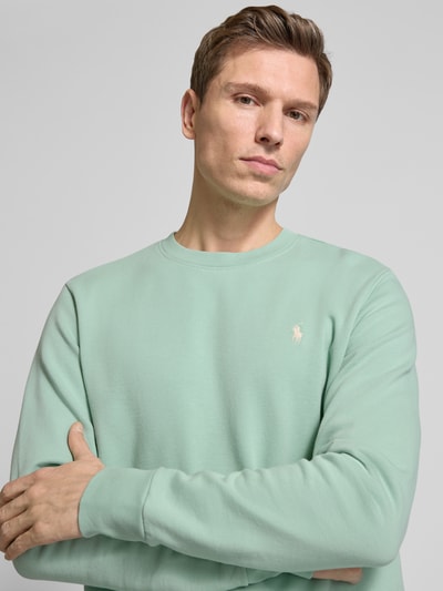 Polo Ralph Lauren Sweatshirt mit Label-Stitching Tuerkis 3