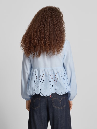ONLY Regular Fit Bluse aus reiner Baumwolle Modell 'DEWINA' Hellblau 5