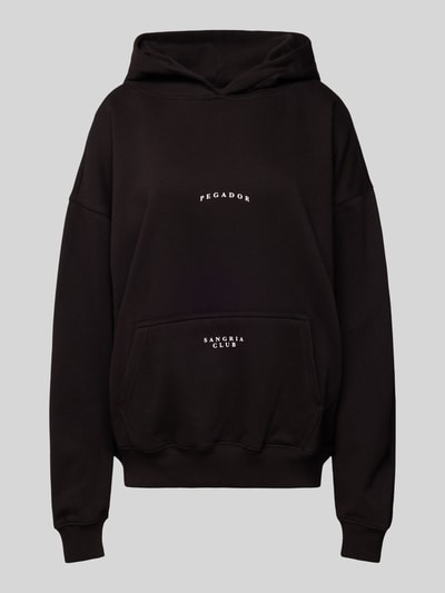 Pegador Oversized Hoodie mit Label-Print Black 2