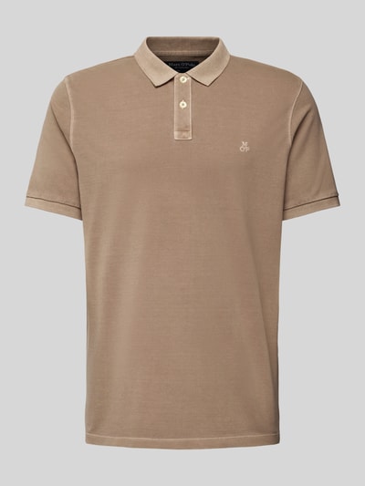 Marc O'Polo Regular Fit Poloshirt mit Label-Stitching Beige 2