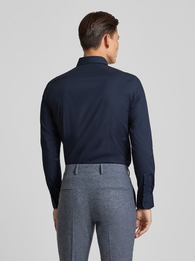 BOSS Slim Fit Businesshemd aus Baumwoll-Mix Modell 'HANK' Marine 5