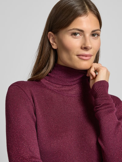 ICHI Strickpullover mit Rollkragen Modell 'TORONTO' Bordeaux 3