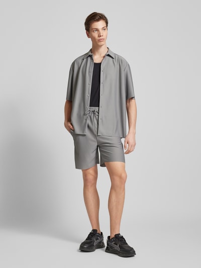 Only & Sons Regular fit sweatshorts met fijnrib, model 'DRUM LIFE' Lichtgrijs - 1