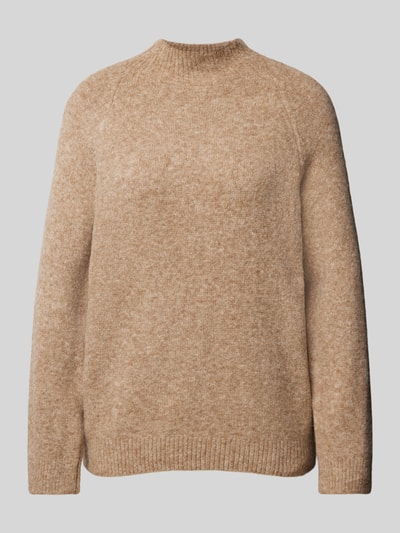 ZABAIONE Gebreide pullover met ribboorden Taupe - 2