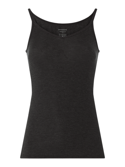 Schiesser Top mit feiner Rippenstruktur  Black 2