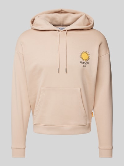 On Vacation Hoodie met labelprint, model 'Another Day in Paradise' Beige - 2