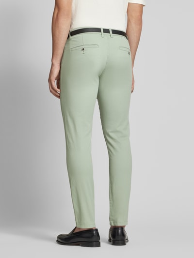 Lindbergh Classic Stretch Fit Chino mit Gürtel Gruen 5