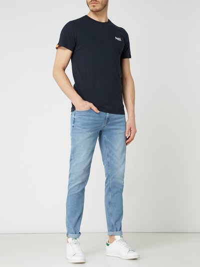 Superdry T-Shirt z bawełny organicznej  Ciemnoniebieski 1