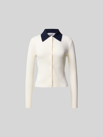 Self-Portrait Cardigan in Strick-Optik Ecru 2