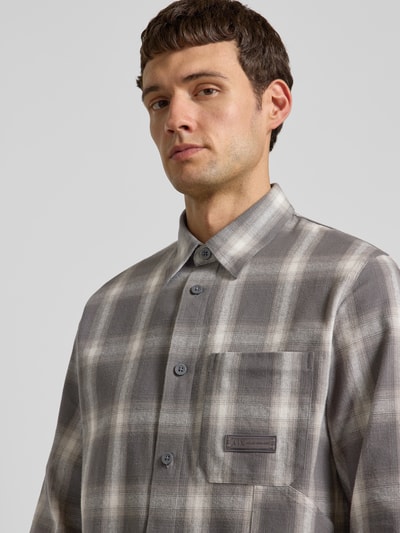 ARMANI EXCHANGE Regular fit vrijetijdsoverhemd met borstzak Middengrijs - 3