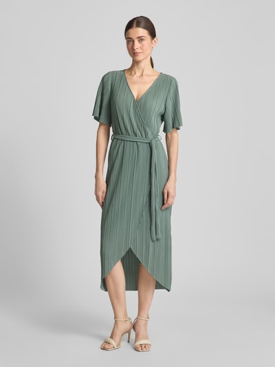 YAS Cocktailkleid in Wickel-Optik Modell 'OLINDA' Gruen 4