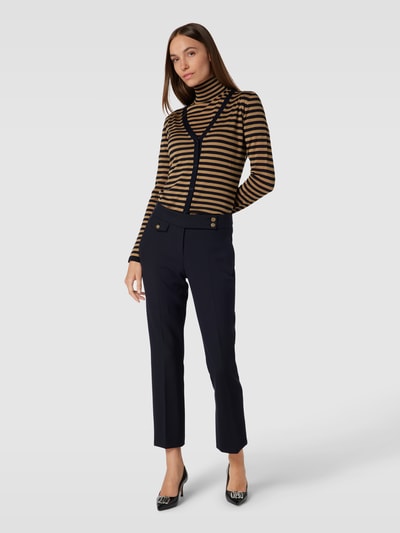 MaxMara Leisure Cardigan aus Schurwolle mit Streifenmuster Modell 'COROLLA' Marine 1