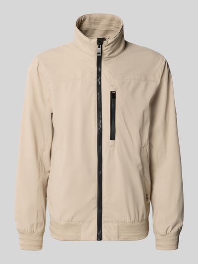 Tom Tailor Comfort Fit Blouson mit geripptem Rumpfabschluss Beige 2