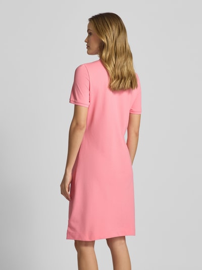 Christian Berg Woman Knielanges Polokleid mit Strukturmuster Pink 5