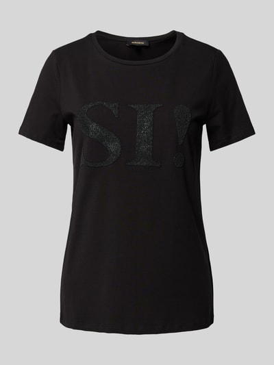 More & More T-Shirt mit Statement-Print Black 2