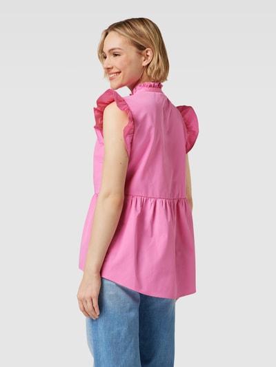 tonno & panna Blusenshirt mit Rüschenkragen Modell 'Linja' Pink 5