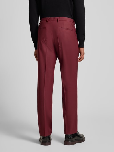 HUGO Slim fit pantalon van wolmix, model 'HESTEN' Bordeaux - 5