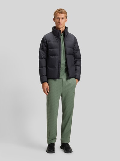 BOSS Green Relaxed Fit Poloshirt mit Strukturmuster Modell 'MIRROR' Lind 1