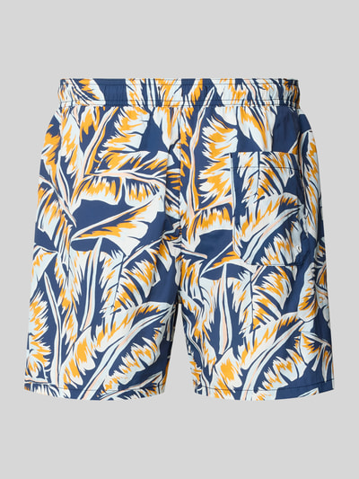 Produktfoto, Regular Fit Badehose mit Logo-Stitching von Tommy Hilfiger in Optik:Allover-Muster mit Elastisch Bundabschluss,Tunnelzug,Eingrifftaschen,Gesäßtasche