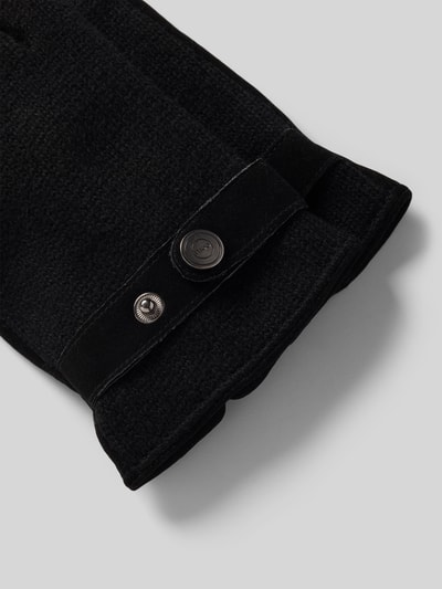 EEM Rękawiczki z detalem z logo Czarny 2