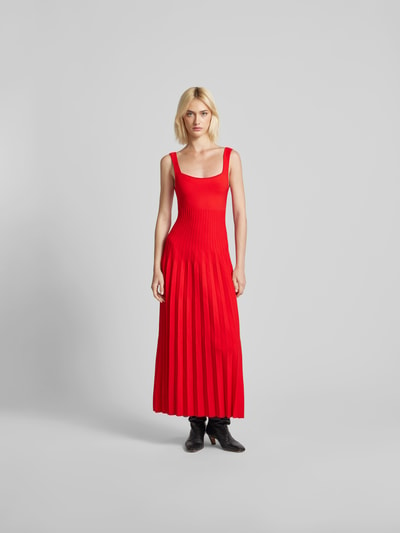 Staud Midikleid mit Plisseefalten Rot 4