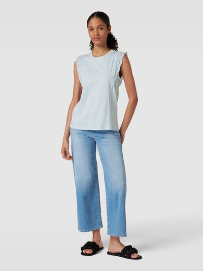 Vero Moda T-Shirt mit Volantärmel Modell 'HOLLYN' Hellblau 1