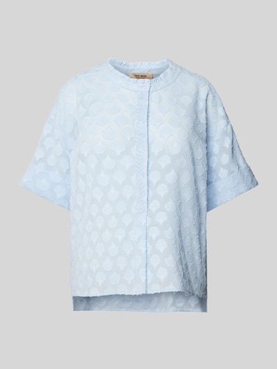 MOS MOSH Bluzka z fakturowanym wzorem model ‘Toba’ Jasnoniebieski 2