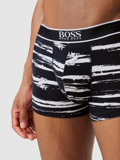 BOSS Trunks mit Allover-Muster und Logo-Bund  Dunkelblau 3