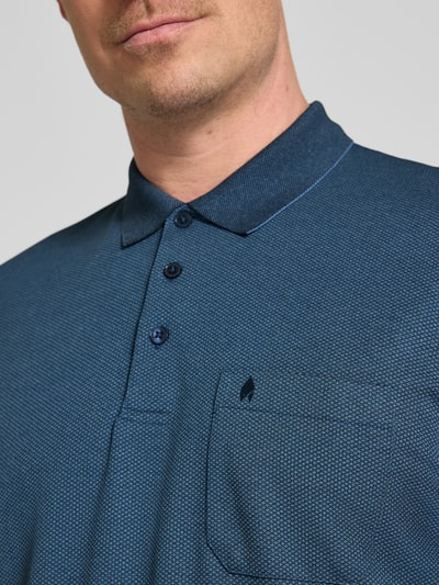 RAGMAN Regular Fit Poloshirt mit Knopfleiste und Brusttasche Marine 3