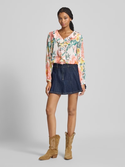 Only Regular fit blouse met volants, model 'MILLA' Offwhite - 1