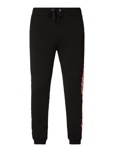 Alpha Industries Sweatbroek met logostrepen Zwart - 2