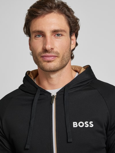 BOSS Sweatjack met ritssluiting, model 'Authentic' Zwart - 3