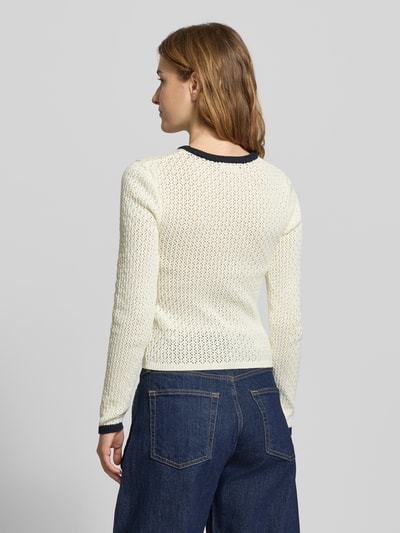 GUESS Jeans Slim Fit Pulllover in Strick-Optik Offwhite 5