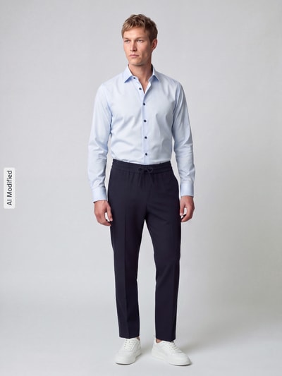 OLYMP Level 5 Koszula biznesowa o kroju slim fit z kołnierzykiem typu kent Błękitny 1