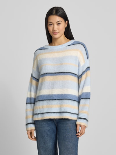 BOSS Orange Oversized Strickpullover mit Woll-Alpaka-Anteil Modell 'C_FOSSET' Hellblau 4