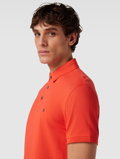 Tommy Hilfiger Slim Fit Poloshirt Modell '1985' Neon Rot 3