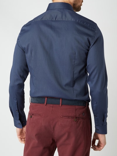 Jake*s Slim Fit Business-Hemd mit Allover-Muster
 Marine 5