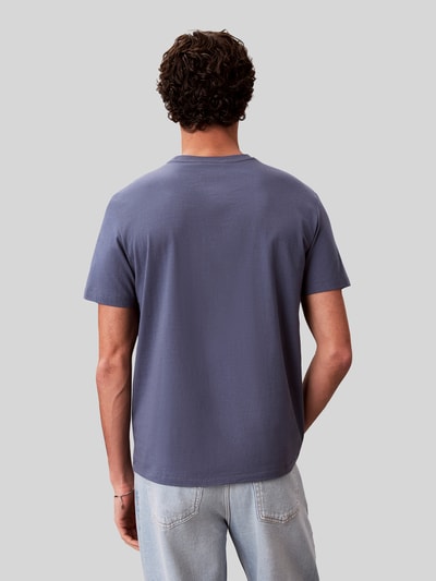 Calvin Klein Jeans męski t-shirt o kroju regular fit z czystej bawełny Jeansowy niebieski 5