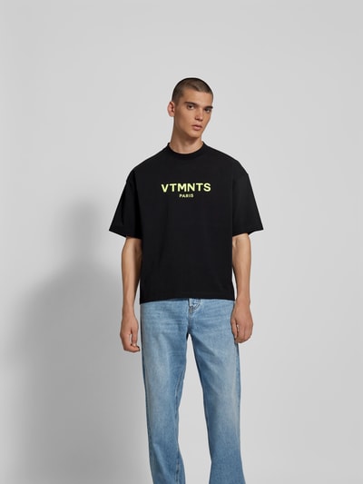 VTMNTS T-Shirt mit Label-Print Black 4